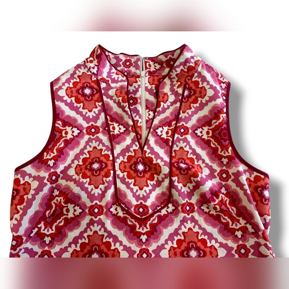 Kensie Dress MandarinbCollar Sleeveless Stretch Cotton Sheath A-line, Size 8 - Picture 4 of 12